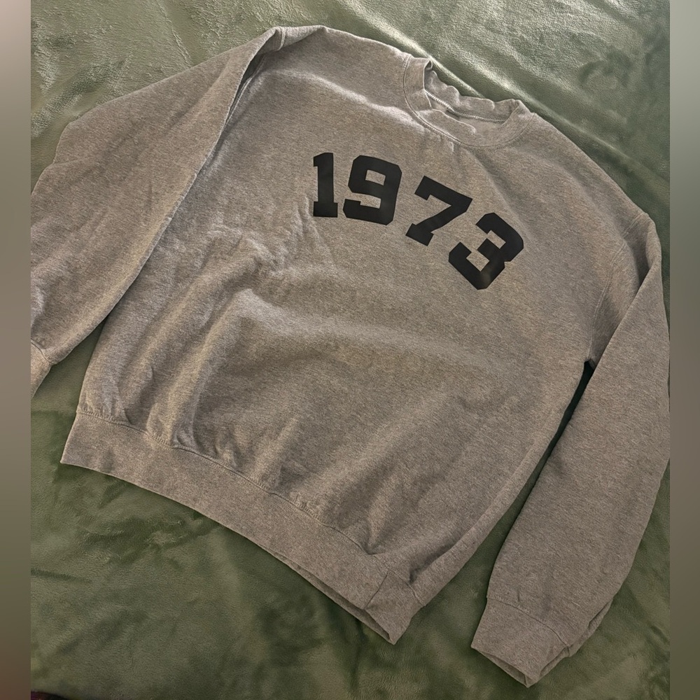 Gildan Gray Crewneck Sweater with 1973 Design